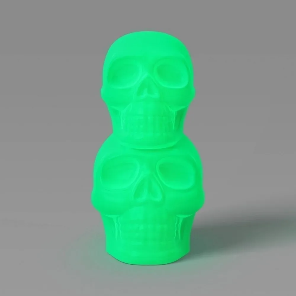 New Plastic Blacklight Glow Stacked Skulls 10